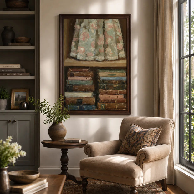 Rose Linen & Bookshelf