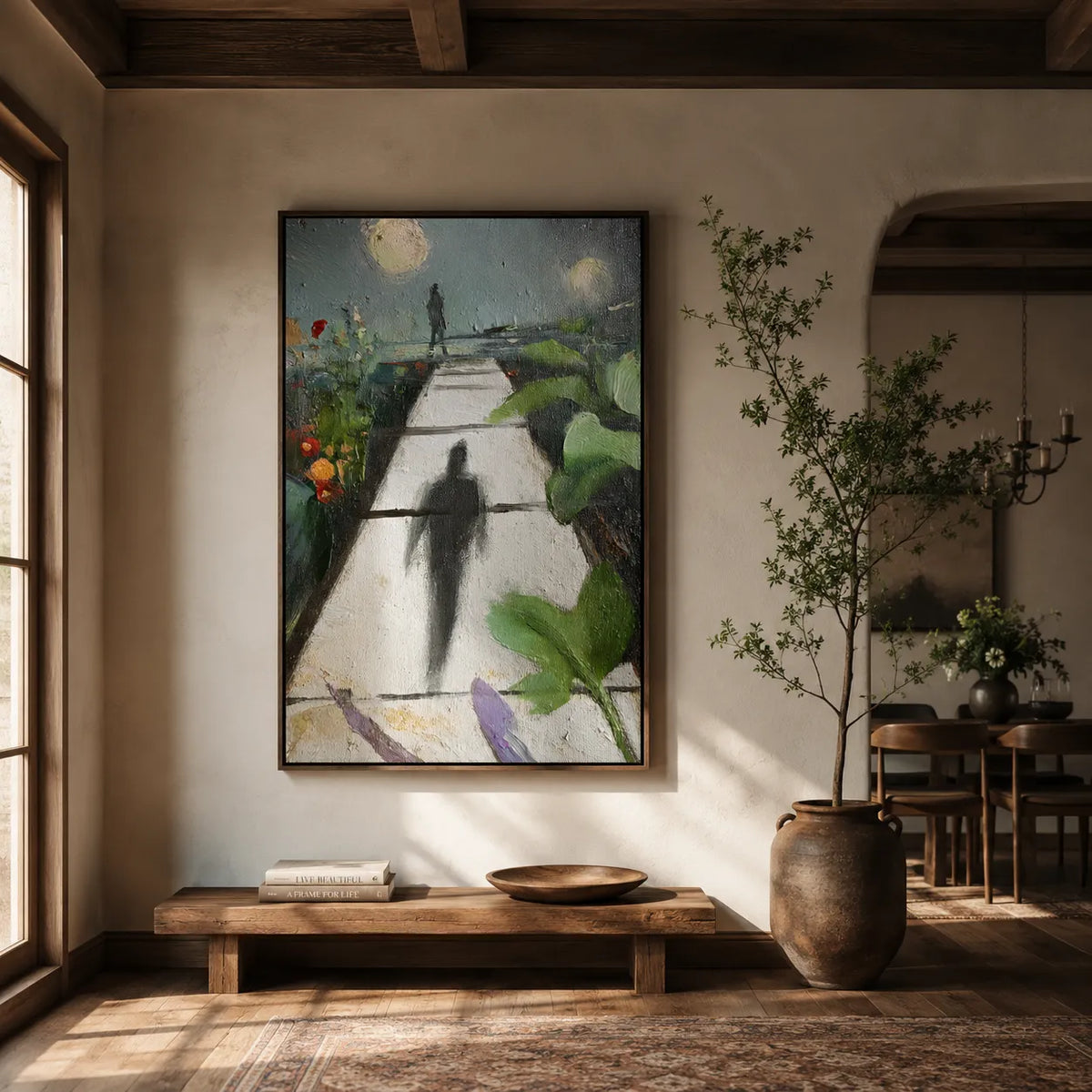 Moonlit Garden Path