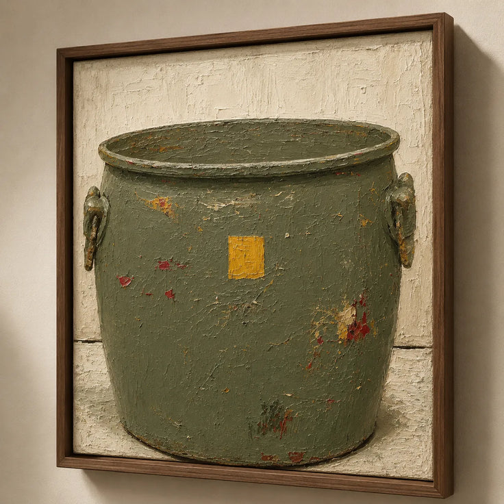Weathered Olive Vessel