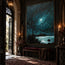 Moonlit Ocean – Moody Teal Impressionist Painting