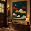 Whimsical Moonlit Sky – Colorful Cloud Wall Art