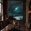 Moonlit Ocean – Moody Teal Impressionist Painting