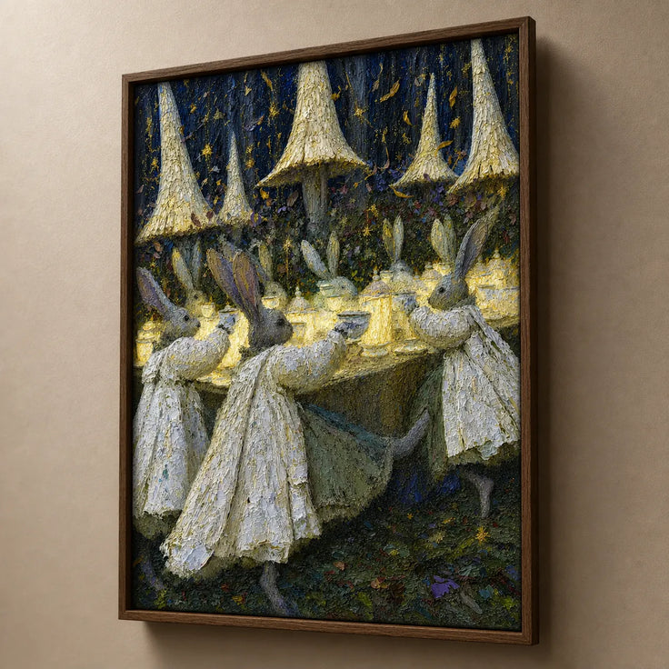 Moonlit Rabbit Tea Party
