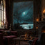 Moonlit Ocean – Moody Teal Impressionist Painting
