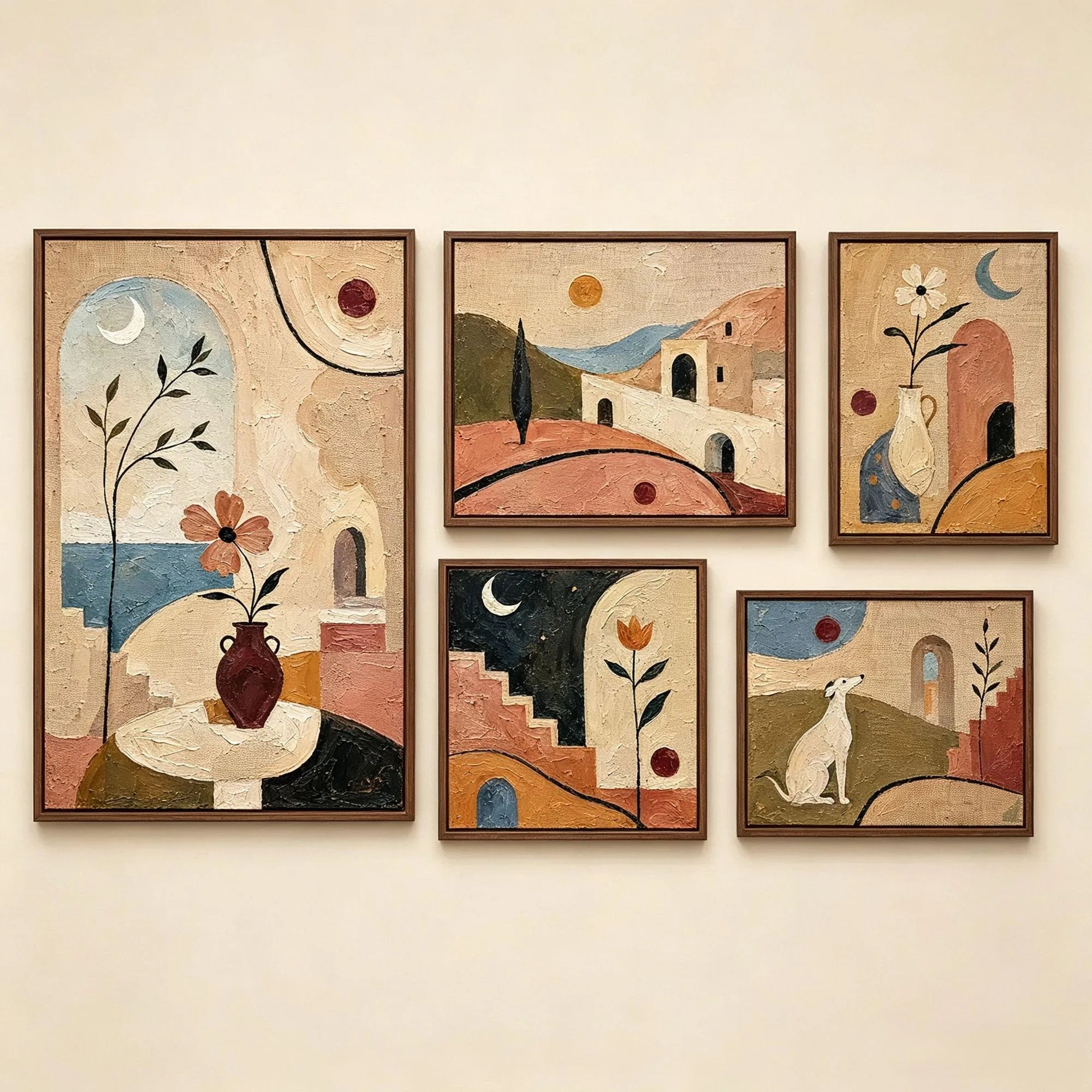 Mediterranean Harmony Gallery Wall (Including 5 Piece)