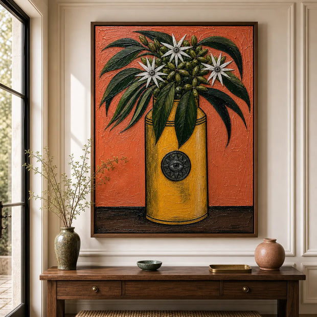 Golden Botanical Vase